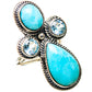 Signature Large Larimar, Blue Topaz Ring Size 7.5 (925 Sterling Silver) RING138181