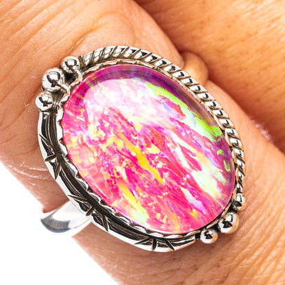 Pink Triplet Opal Ring Size 8.75 (.925 Sterling Silver)