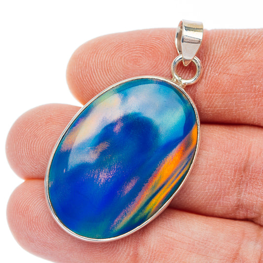 Aurora Opal Pendant 1 3/4" (.925 Sterling Silver)