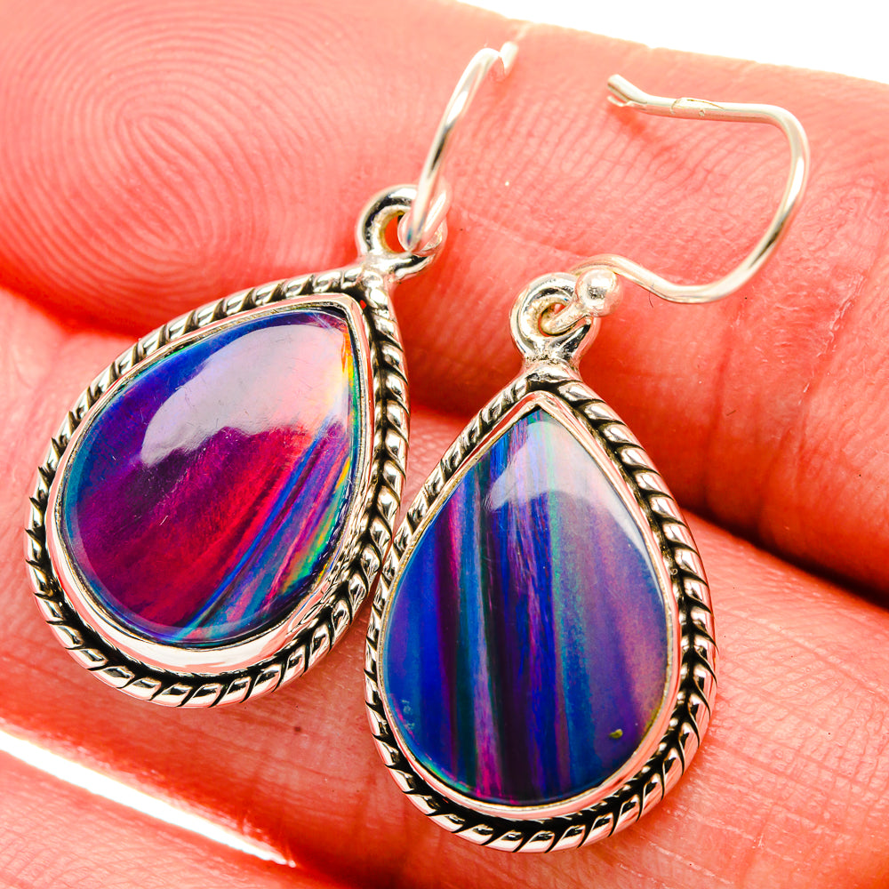 Aura Opal Earrings 1 1/2" (925 Sterling Silver) EARR432041