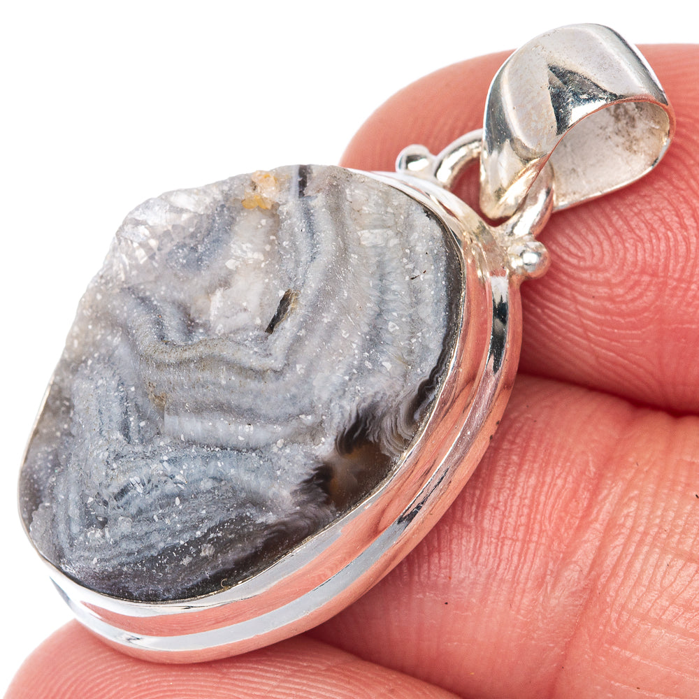 Desert Druzy Pendant 1 3/8" (925 Sterling Silver) P40794
