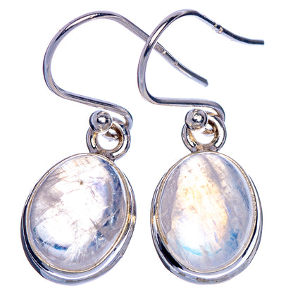 Rainbow Moonstone Earrings 1 1/8" (925 Sterling Silver) E433559