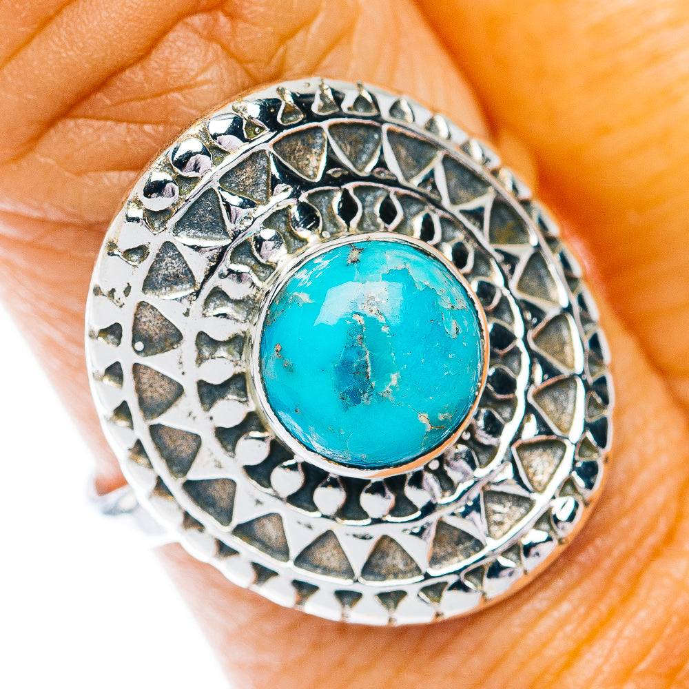 Southwestern Style Kingman Turquoise Ring Size 10 (.925 Sterling Silver)