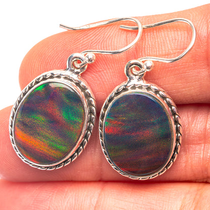 Aura Opal Earrings 1 3/8" (925 Sterling Silver) E432293