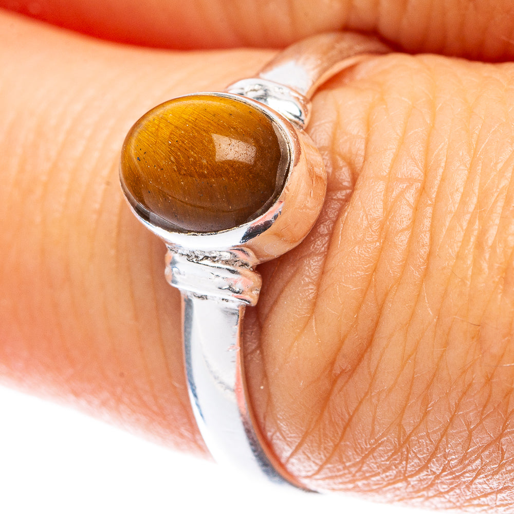 Tiger Eye 925 Sterling Silver Ring Size 7.5 (925 Sterling Silver) R5307