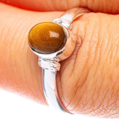 Tiger Eye 925 Sterling Silver Ring Size 7.5 (925 Sterling Silver) R5307