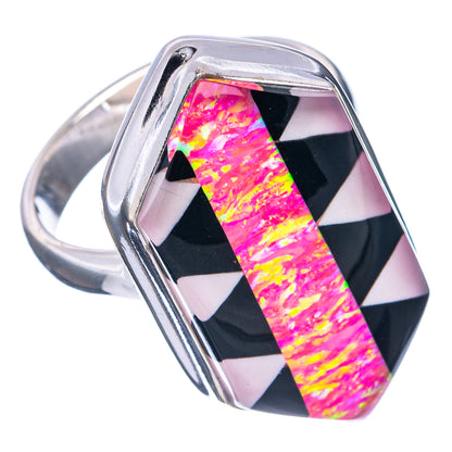 Premium Aura Opal Ring Size 8 (.925 Sterling Silver)
