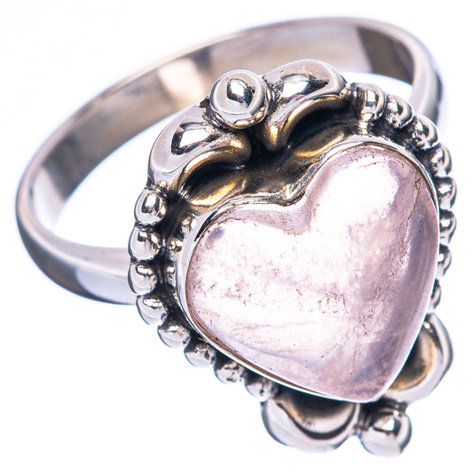 Rose Quartz Ring Size 8.75 (925 Sterling Silver) R3957
