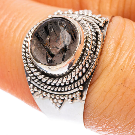 Tourmalinated Quartz Ring Size 7.75 (925 Sterling Silver) R4061