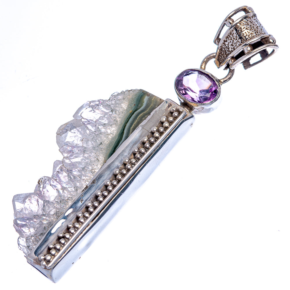 Amethyst Stalactite, Amethyst Pendant 2 5/8" (925 Sterling Silver) P40078