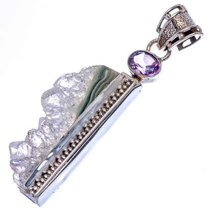 Amethyst Stalactite, Amethyst Pendant 2 5/8" (925 Sterling Silver) P40078