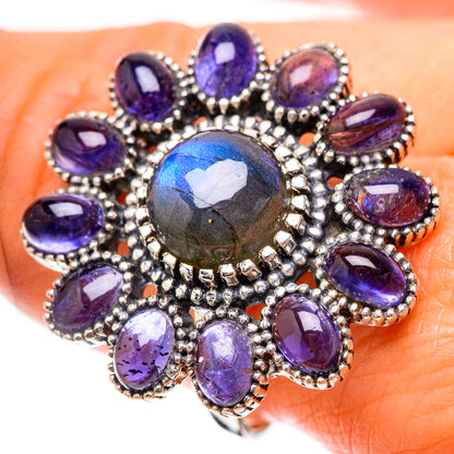 Large Labradorite, Tanzanite Ring Size 10 (925 Sterling Silver) RING137973