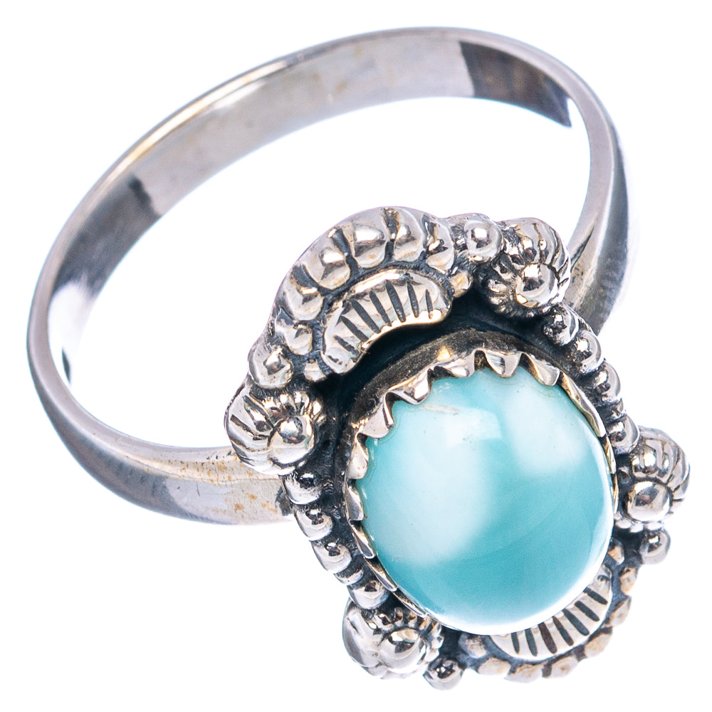Rare Larimar Ring Size 8.75 (.925 Sterling Silver)