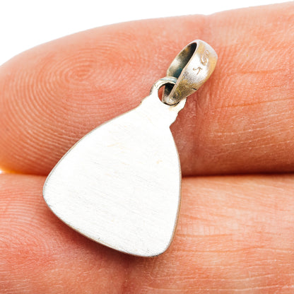 Southwestern Style Palomino Turquoise Pendant 7/8" (.925 Sterling Silver)