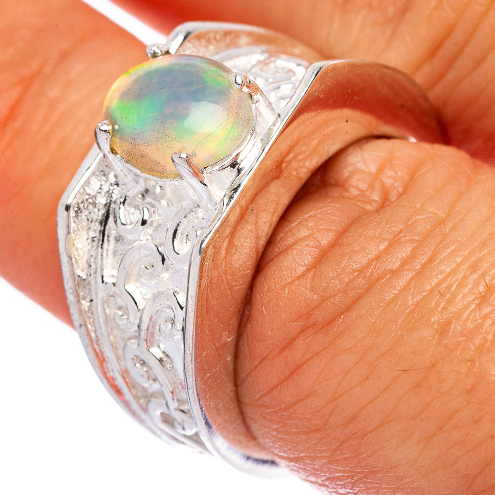 Rare Ethiopian Opal Ring Size 7 (925 Sterling Silver) R146015