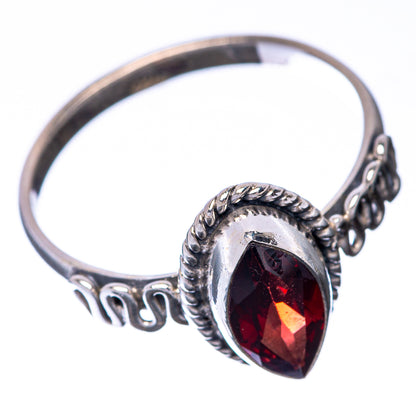 Garnet Dainty Ring Size 7.5 (925 Sterling Silver) R145179