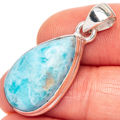 Larimar Pendant 1 3/8" (925 Sterling Silver) P41703