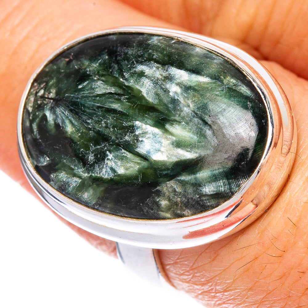 Seraphinite Ring Size 8 (925 Sterling Silver) R1421