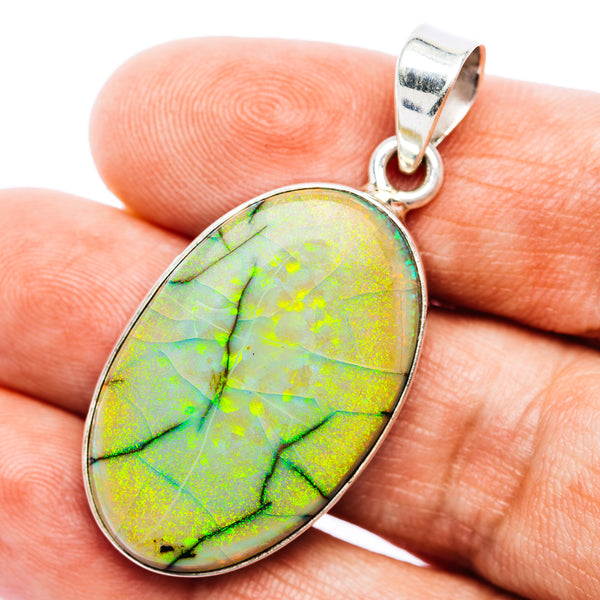 Premium Monarch Opal Pendant 1 3/4" (.925 Sterling Silver)