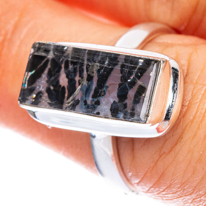 Rare Scenic Dendritic Agate Ring Size 6.75 (925 Sterling Silver) R1040