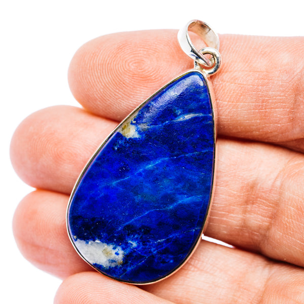 Rare Afghanite Pendant 1 7/8" (.925 Sterling Silver)