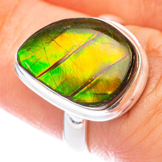 Ammolite Ring Size 6 (925 Sterling Silver) R144975