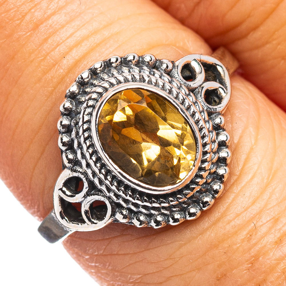 Citrine Ring Size 7.75 (.925 Sterling Silver)