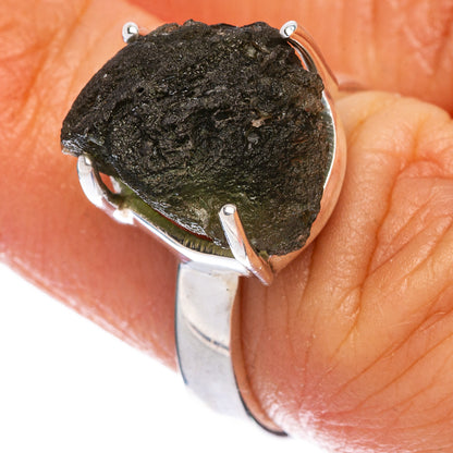 Rare Czech Moldavite Ring Size 6 (925 Sterling Silver) R146680