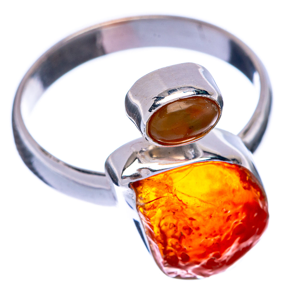 Rare Mexican Fire Opal, Carnelian Ring Size 7 (925 Sterling Silver) R145537