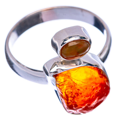 Rare Mexican Fire Opal, Carnelian Ring Size 7 (925 Sterling Silver) R145537