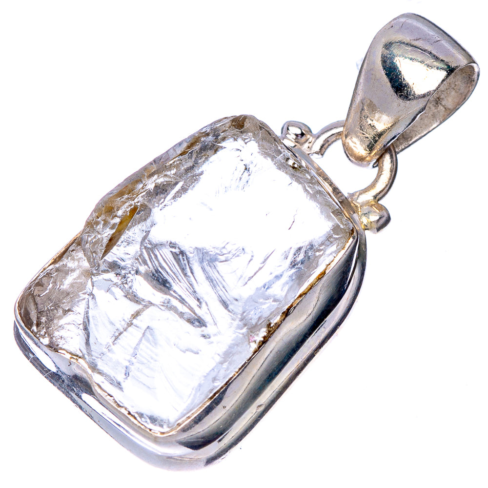 Raw Herkimer Diamond Pendant 1 1/4" (925 Sterling Silver) P41012