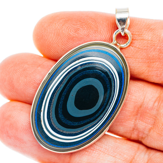 Premium Fordite Pendant 1 3/4" (.925 Sterling Silver)