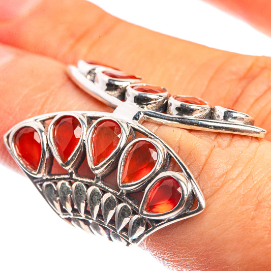 Large Carnelian 925 Sterling Silver Ring Size 5.5