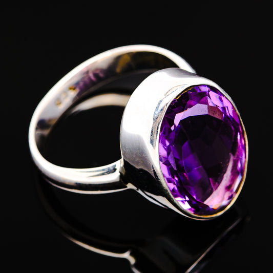 Premium Brazilian Amethyst Ring Size 6 Adjustable (.925 Sterling Silver)