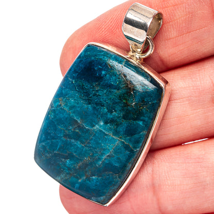 Premium Apatite Pendant 1 5/8" (.925 Sterling Silver)
