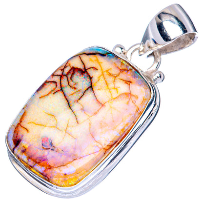 Rare Sterling Opal Pendant 1 1/4" (925 Sterling Silver) P41571
