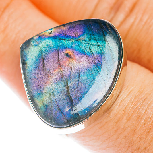 Spectrolite Ring Size 7.75 (German Silver)