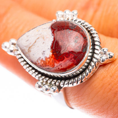 Crazy Lace Agate Ring Size 8.25 (925 Sterling Silver) R140540