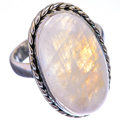 Rainbow Moonstone Ring Size 6.25 (925 Sterling Silver) R142666
