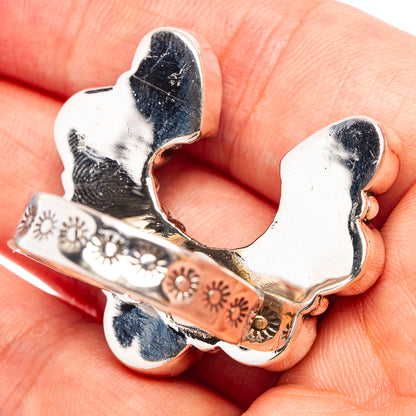 Exclusive Sonoran Gold, Palomino, Number 8 Mine Turquoise Horseshoe Ring Size 9 Adjustable (.925 Sterling Silver)