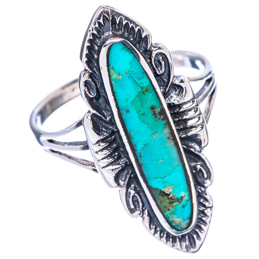 Rare Arizona Turquoise Ring Size 7.5 (925 Sterling Silver) R1565