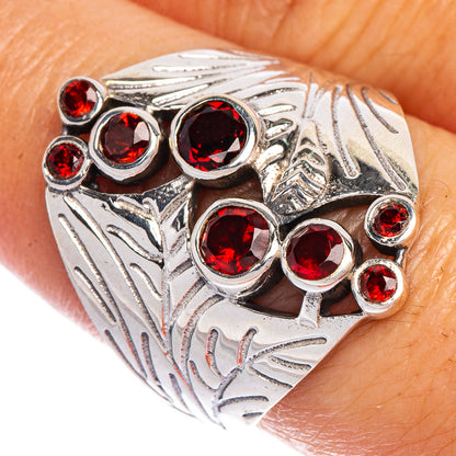 Garnet Ring Size 8 (925 Sterling Silver) R147227