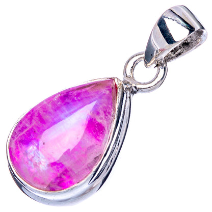 Pink Moonstone Pendant 1" (925 Sterling Silver) P42409