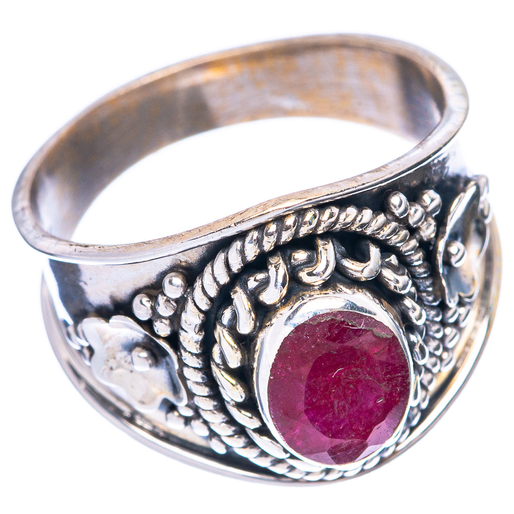 Red Sillimnate 925 Sterling Silver Ring Size 7 (925 Sterling Silver) R5434