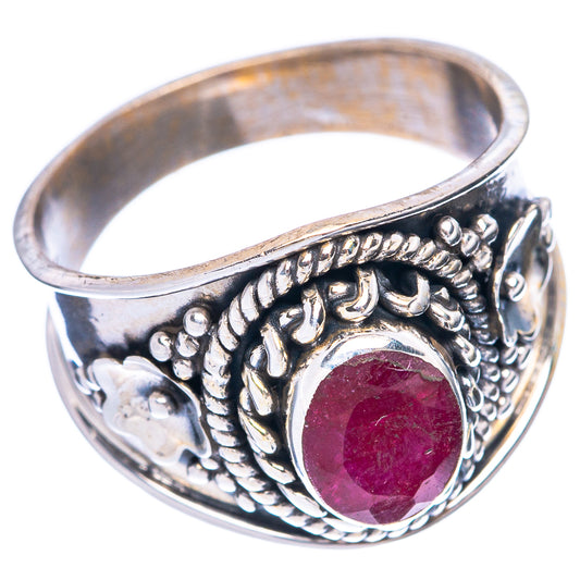 Red Sillimnate 925 Sterling Silver Ring Size 7 (925 Sterling Silver) R5434