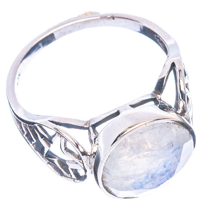 Rainbow Moonstone Ring Size 7.5 (925 Sterling Silver) R4840