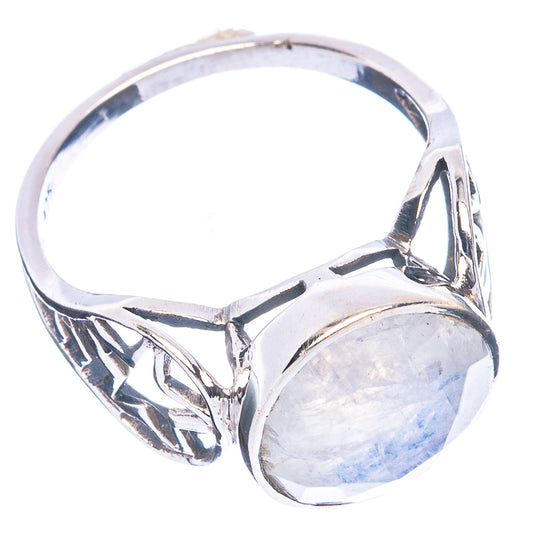 Rainbow Moonstone Ring Size 7.5 (925 Sterling Silver) R4840