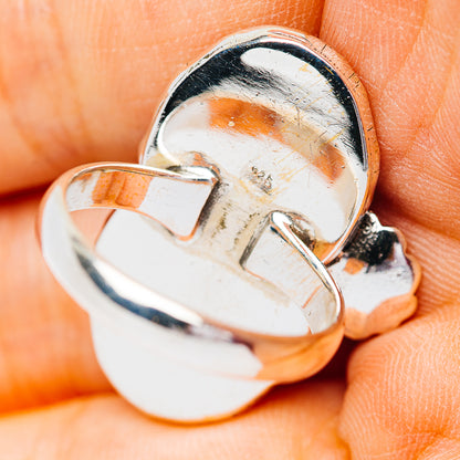 Exclusive Southwestern Style White Horse Jasper Ring Size 8 (.925 Sterling Silver)