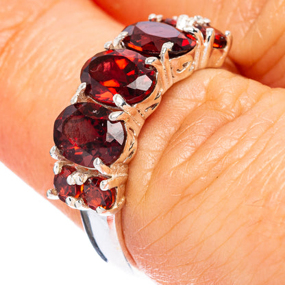 Garnet Ring Size 7 (925 Sterling Silver) R2348