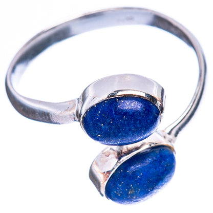 Lapis Lazuli Dainty Ring Size 8 Adjustable (925 Sterling Silver) R5119